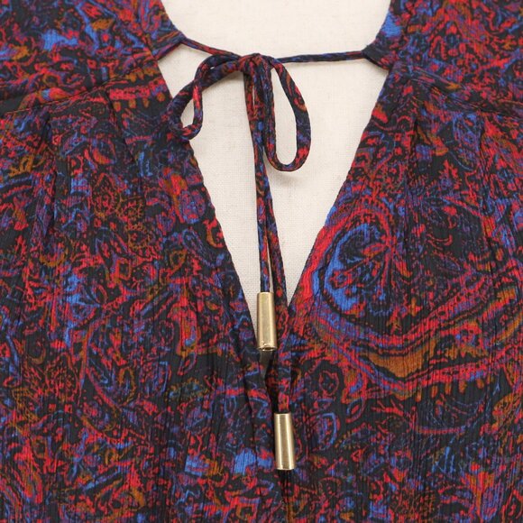 CLEOBELLA Nisha Mini Dress Paisley Lightweight Viscose Chiffon Size M - Picture 7 of 9